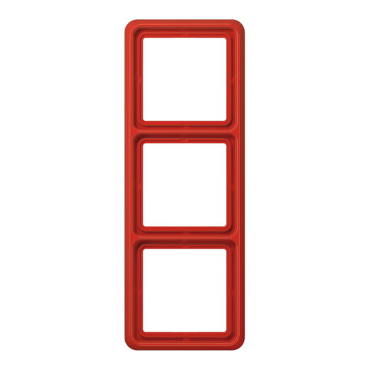 Jung Rahmen 3fach, Thermoplast, CD 500, rot CD583WURT