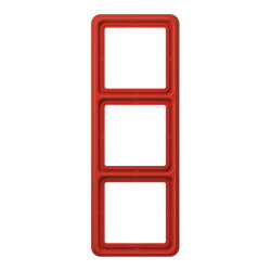 Jung Rahmen 3fach, Thermoplast, CD 500, rot CD583WURT