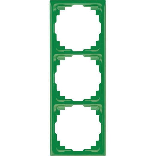 Jung Rahmen für Kabelkanal-Installation 3fach, Thermoplast, Kabelkanal CD, grün (für SV) CD583KGN