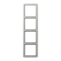 Jung Rahmen 4fach, Duroplast, CD 500, lichtgrau CD584LG