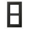 Jung Rahmen 2fach, Aluminium lackiert, LS-DESIGN, anthrazit (lackiertes Aluminium) ALD2982AN