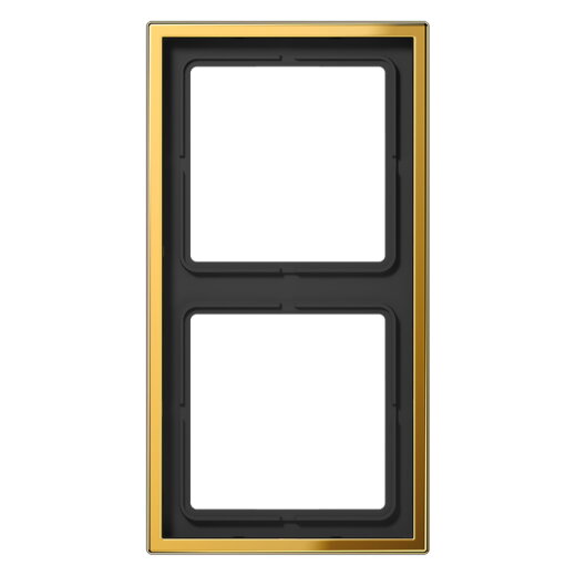 Jung Rahmen 2fach, Metall goldfarben PVD-beschichtet, LS 990, goldfarben GO2982