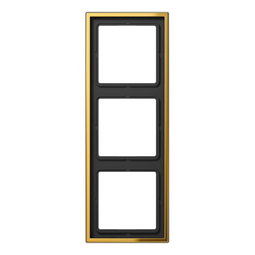 Jung Rahmen 3fach, Metall goldfarben PVD-beschichtet, LS 990, goldfarben GO2983