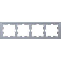 Merten Rahmen D-Life 4fach Edelstahl