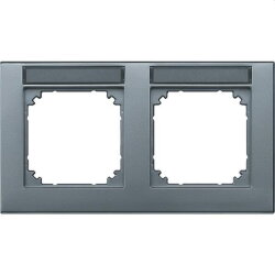 Merten Rahmen 472260 2fach waagerecht aluminium M-PLAN