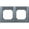 Merten Rahmen 472260 2fach waagerecht aluminium M-PLAN
