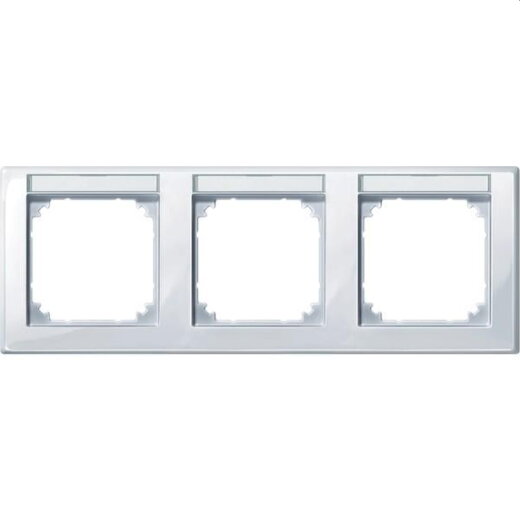 Merten Rahmen 471325 3fach waager. aktivweiss glaenz.