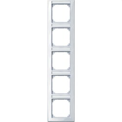 Merten Rahmen 470525 5fach senkr. aktivweiss glaenzend