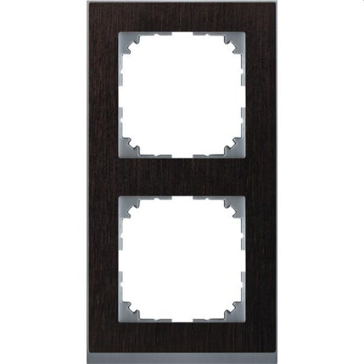 Merten Rahmen MEG4020-3671 2fach wenge/aluminium