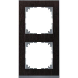 Merten Rahmen MEG4020-3671 2fach wenge/aluminium