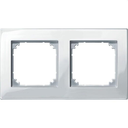 Merten Rahmen 503219 2fach polarweiss glaenzend