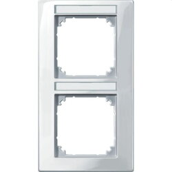 Merten Rahmen 513219 2fach senkr. polarweiss glaenzend