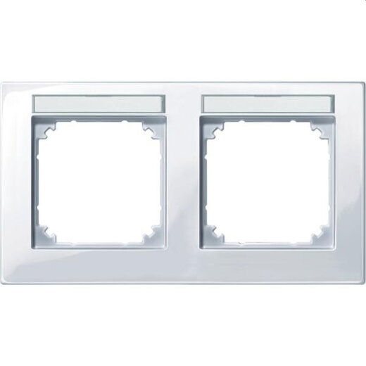 Merten Rahmen 514225 2fach waage. aktivweiss glaenzend