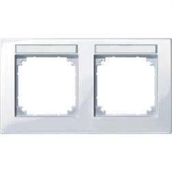 Merten Rahmen 514225 2fach waage. aktivweiss glaenzend