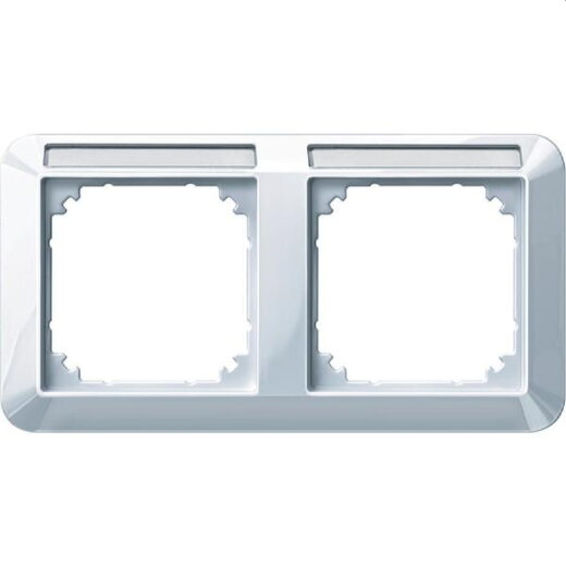 Merten Rahmen 387225 2fach waager. aktivweiss glaenz.