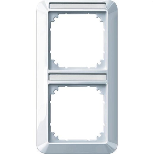 Merten Rahmen 385225 2fach senkr. aktivweiss glaenzend