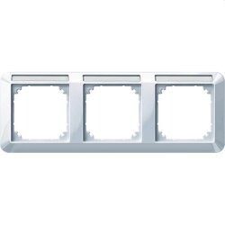 Merten Rahmen 387325 3fach waager. aktivweiss glaenz.