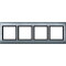 Merten Rahmen 400460 4fach aluminium