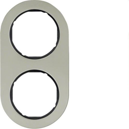 Berker Rahmen M310122004 edelstahl/schwarz