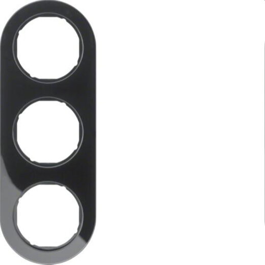 Berker Rahmen M310132045 schwarz glaenzend
