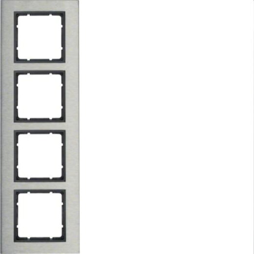 Berker Rahmen M310143606 B.7 Edelstahl/anthrazit