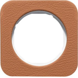 Berker Rahmen M310112369 Lederbraun/polarweiss glaenzend