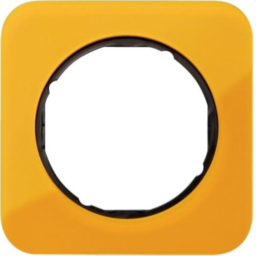 Berker Rahmen M3orange transparent/schwarz glaenzend