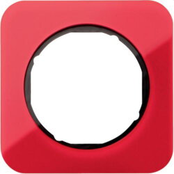 Berker Rahmen M3rot transparent/schwarz glaenzend