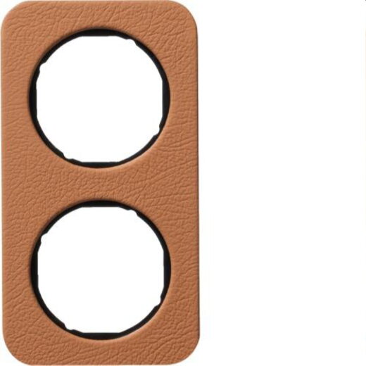 Berker Rahmen M310122364 Lederbraun/schwarz glaenzend