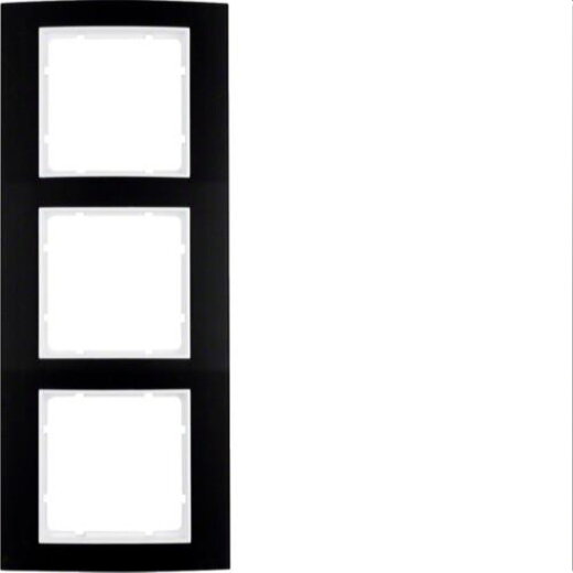 Berker Rahmen M310133025 schwarz/polarweiss