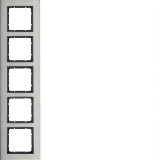 Berker Rahmen M310253606 edelstahl/anthrazit