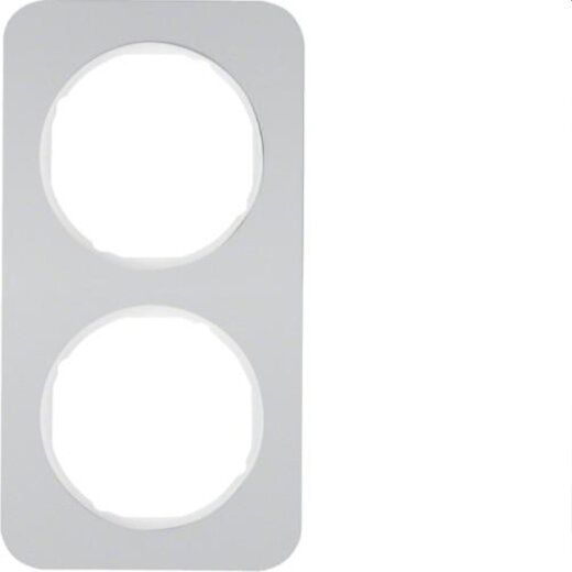 Berker Rahmen M310122174 alu/polarweiss