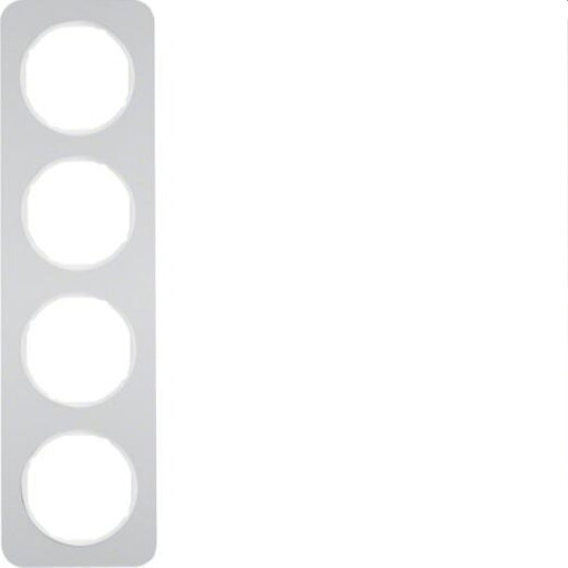 Berker Rahmen M310142174 alu/polarweiss