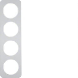 Berker Rahmen M310142174 alu/polarweiss