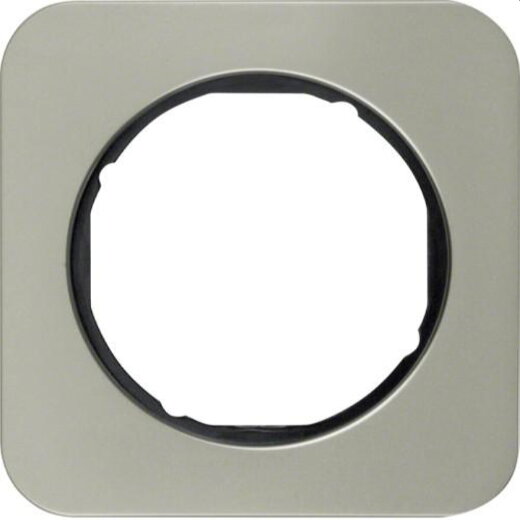 Berker Rahmen M310112104 edelstahl/schwarz