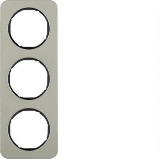 Berker Rahmen M310132104 edelstahl/schwarz