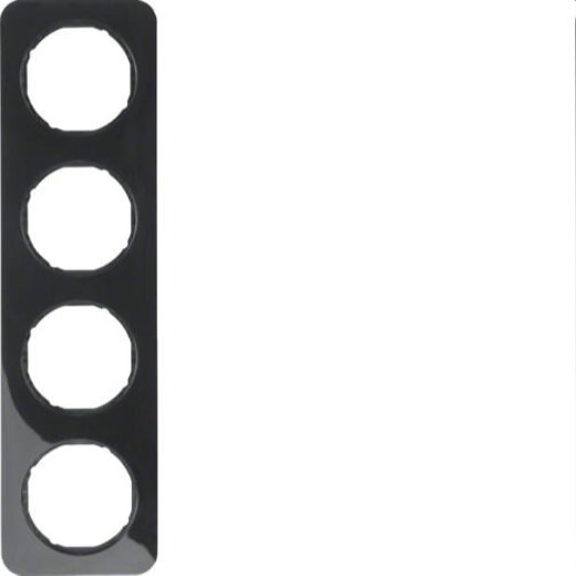 Berker Rahmen M310142145 schwarz glaenzend