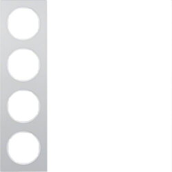 Berker Rahmen M310142274 alu/polarweiss