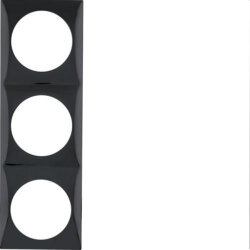 Berker Rahmen M3918192510 3fach schwarz glaenzend