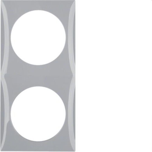 Berker Rahmen M3918262507 2fach grau glaenzend