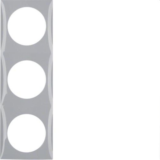 Berker Rahmen M3918192507 3fach grau glaenzend