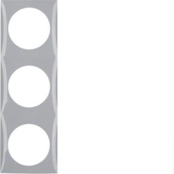 Berker Rahmen M3918192507 3fach grau glaenzend