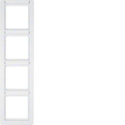 Berker Rahmen M310146019 polarweiss samt