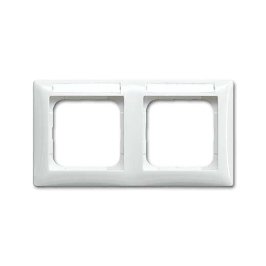 Busch-Jaeger 1732 NS-914 2fach mit Beschriftung Rahmen