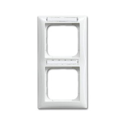 Busch-Jaeger 1722 NS-914 2fach mit Beschriftung Rahmen