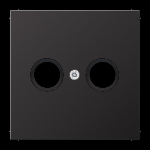 Jung Abdeckung für Antennendosen, Aluminium lackiert, Serie LS, dark (lackiertes Aluminium) AL2990TVD