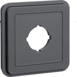 Berker Abdeckung 22mm mit Öffnung W.1 grau 42913505