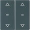 Berker Abdeckung f. Tastensen.-Modul 2fach Q.x anthrazit 80961326