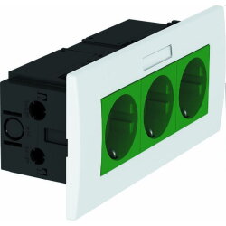 OBO Steckdoseneinheit SDE-RW D0GN3B Modul 45 3fach...