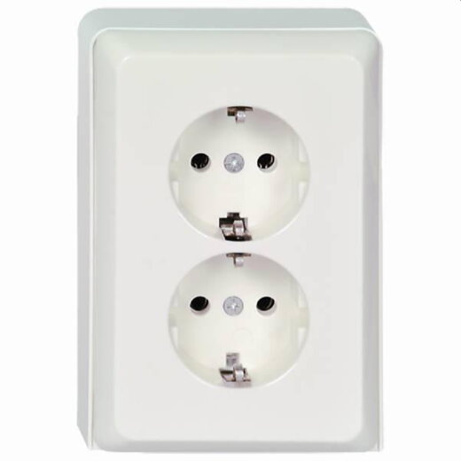 ELSO Steckdose 515514 2fach 16A RENOVIERUNG reinweiß